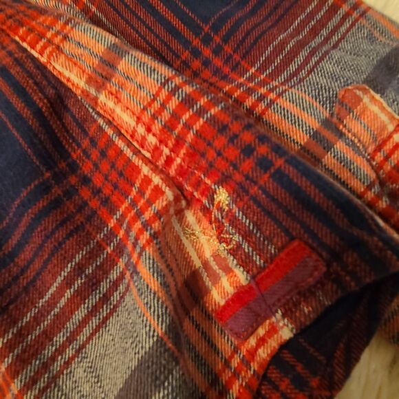 American Eagle Women's Flannel Shirt Size 10 Plaid 100% Cotton - Picture 2 of 4